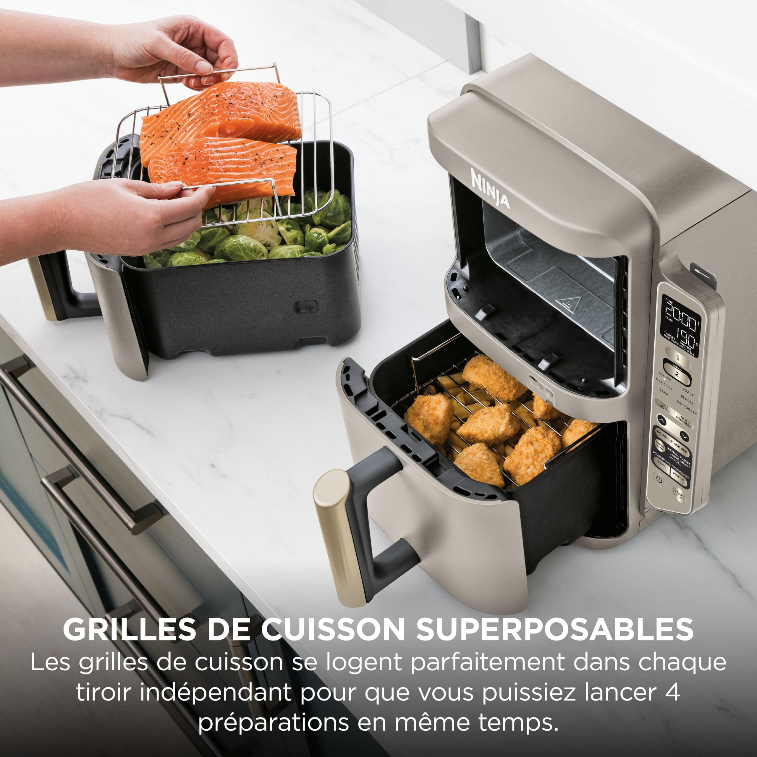 ninja-double-stack-xl-air-fryer-9-5-l-double-tiroir-pierre image 7