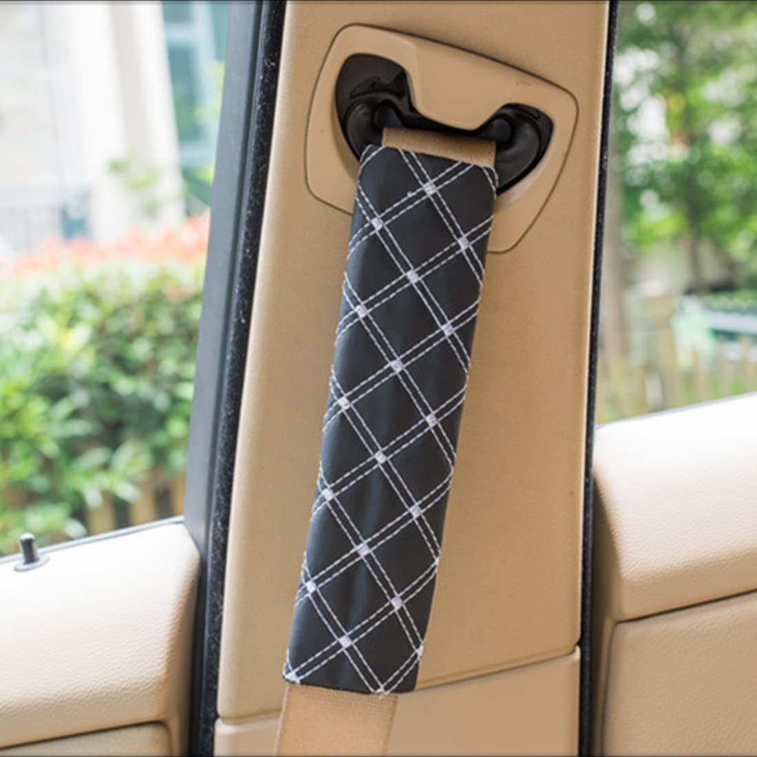 tomedeks-couvre-ceinture-voiture-cuir-coton-noir-blanc-lot-2 image 5