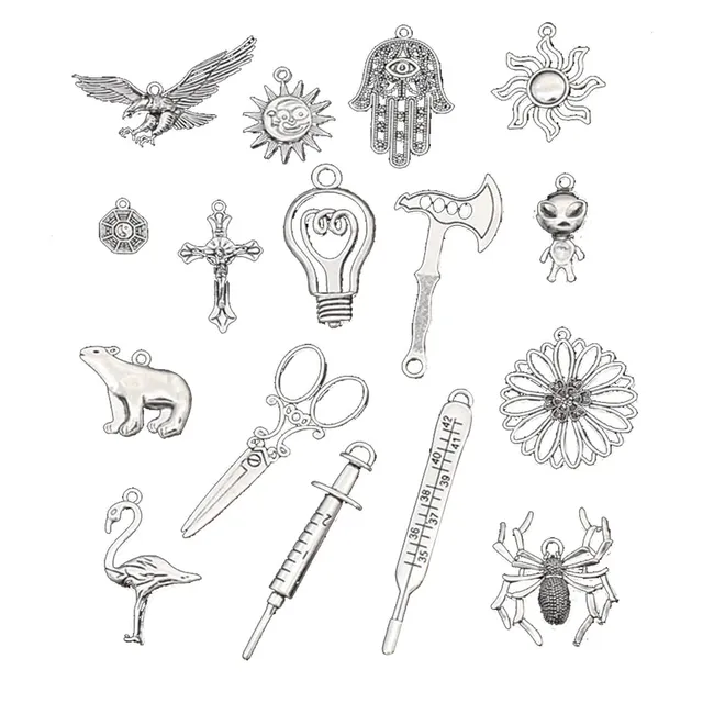 tomedeks-lot-16-pendentifs-punk-hip-hop-diy-alliage image 1