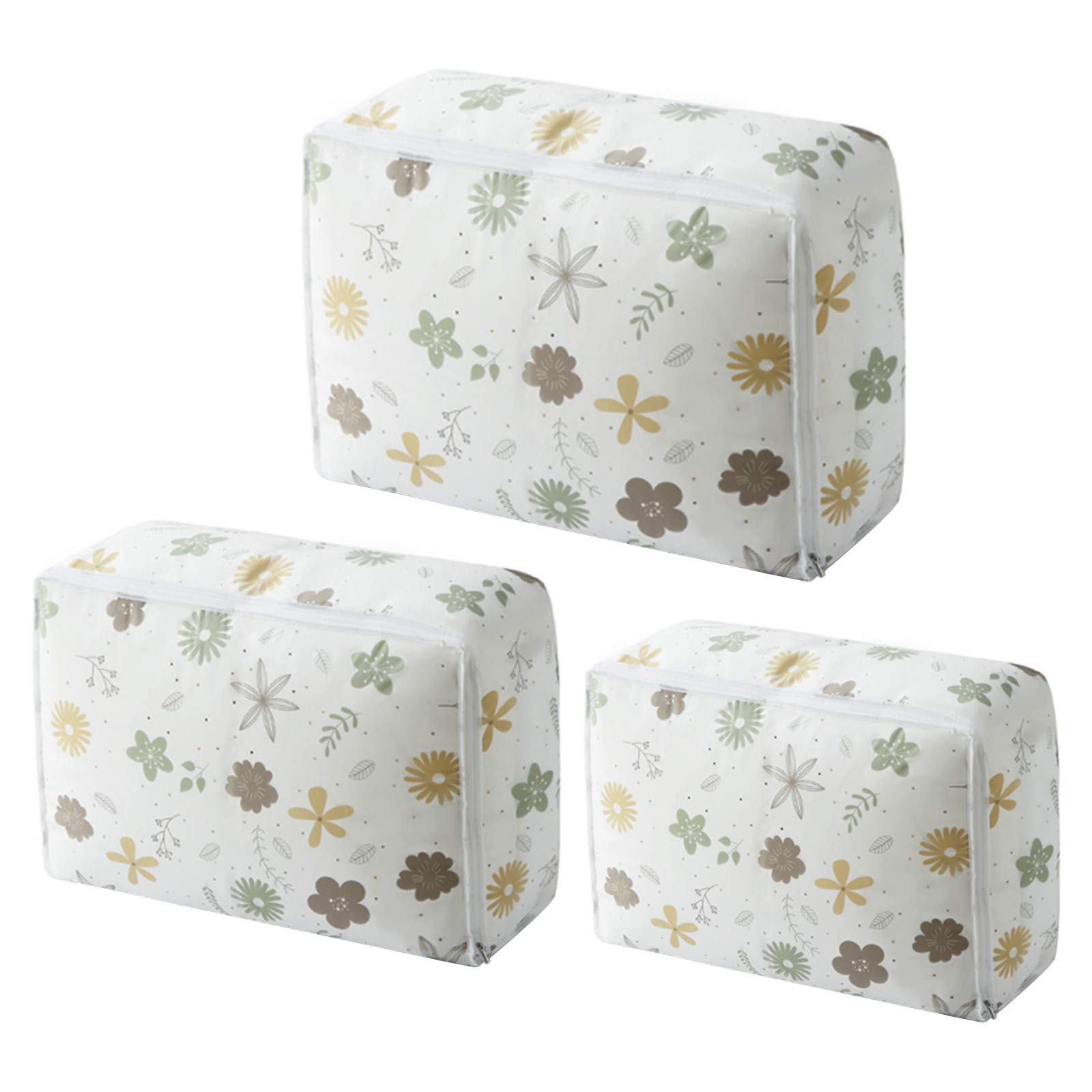 tomedeks-peva-sac-rangement-transparent-flower-lot-3-grande-capacit image 1