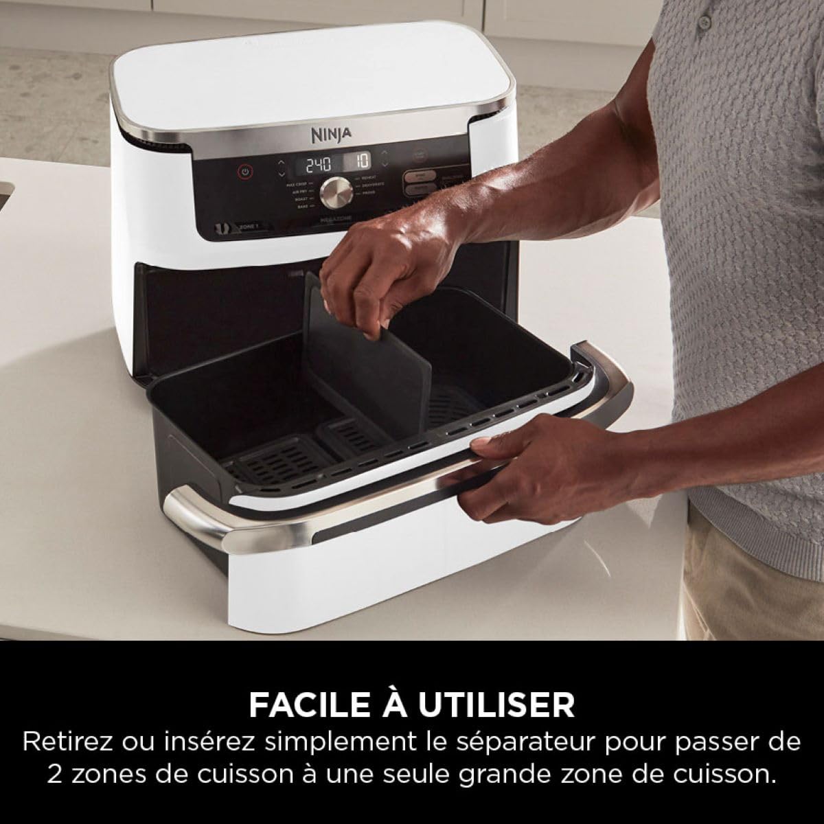 ninja-foodi-flexdrawer-af500euwh-friteuse-sans-huile-10-4-l-blanc image 3