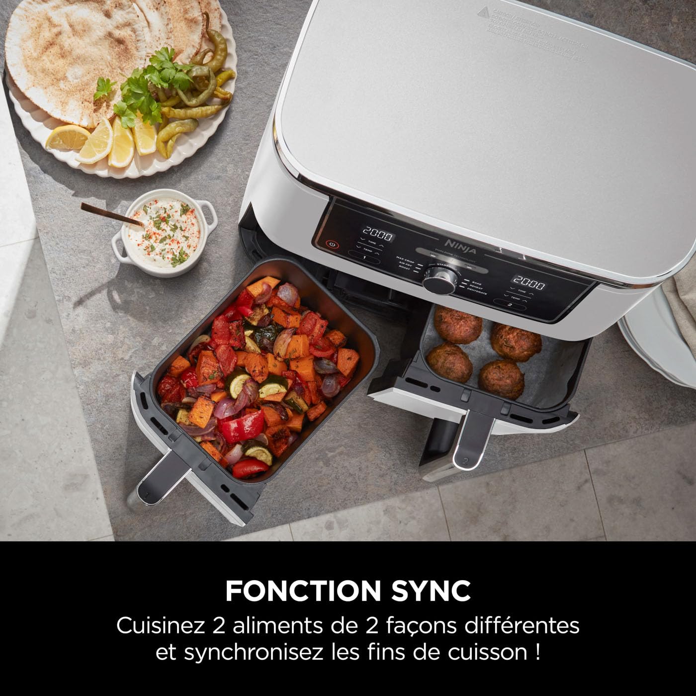 ninja-foodi-max-af400euwh-air-fryer-9-5l-blanc image 3