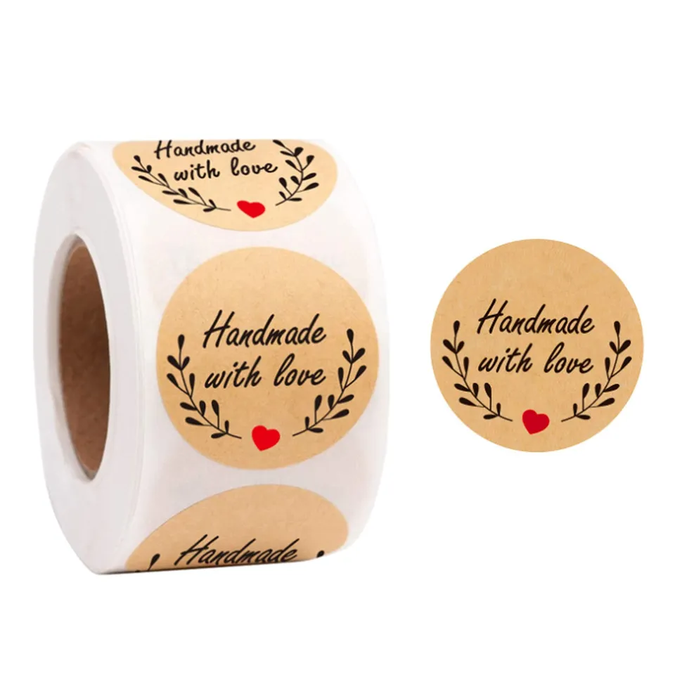 tomedeks-autocollants-merci-kraft-ronds-500-pcs-2-5-cm image 1