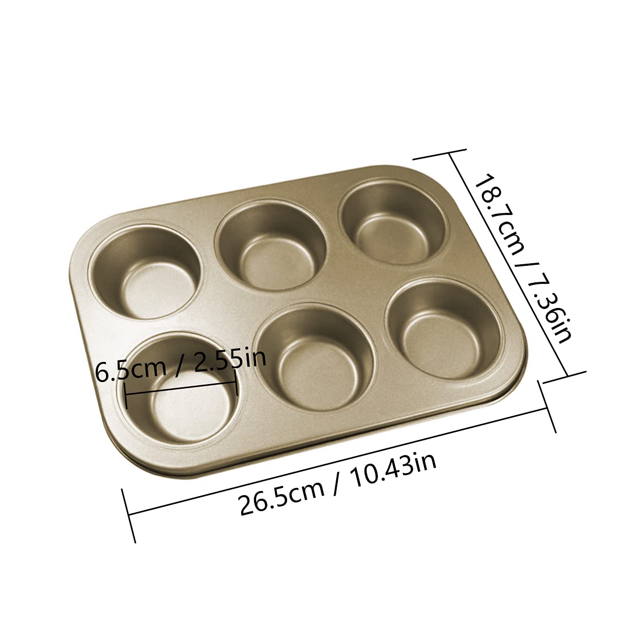 tomedeks-lot-4-mini-moules-muffins-6-cases-or-et-noir image 2