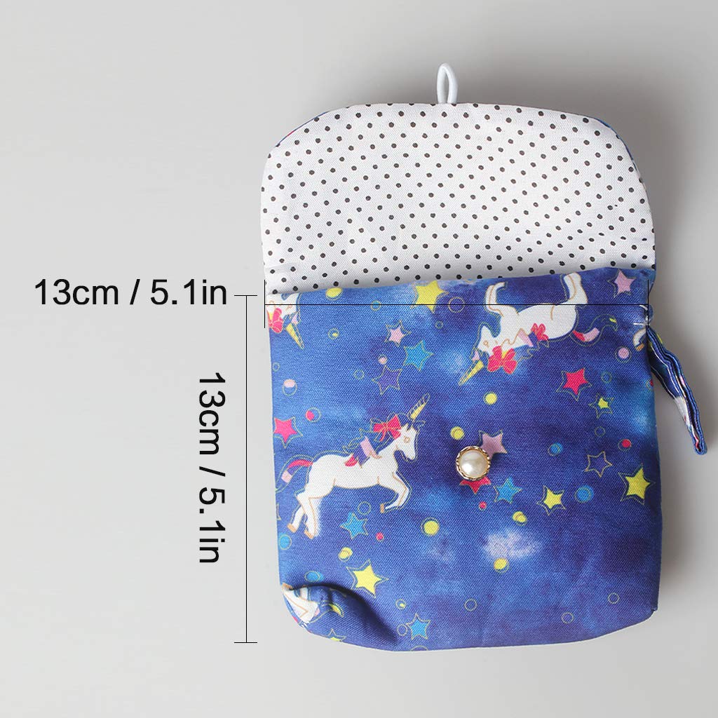 tomedeks-pochette-serviettes-hygi-niques-coton-licorne-13cm image 1