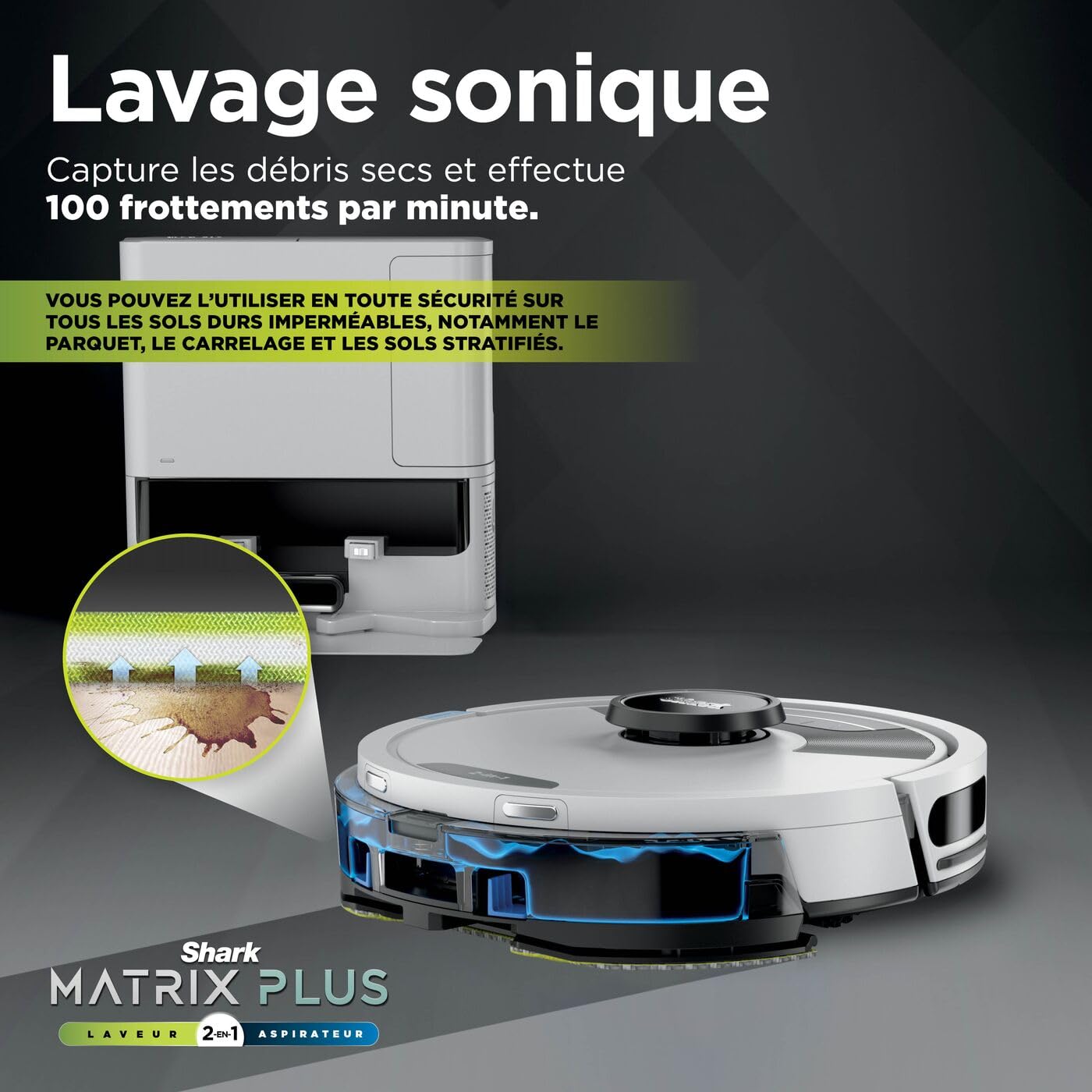 shark-matrix-plus-robot-aspirateur-laveur-blanc-60-jours image 4