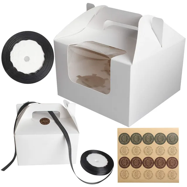 tomedeks-lot-12-bo-tes-g-teau-carton-fen-tre-transparente image 1