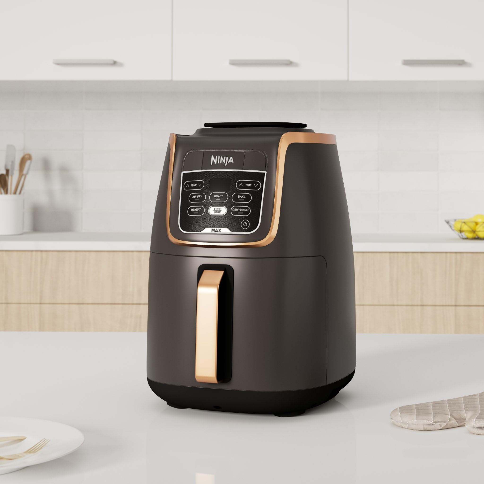 ninja-air-fryer-max-5-2-l-5-en-1-cuivre-noir-af150eucp image 2