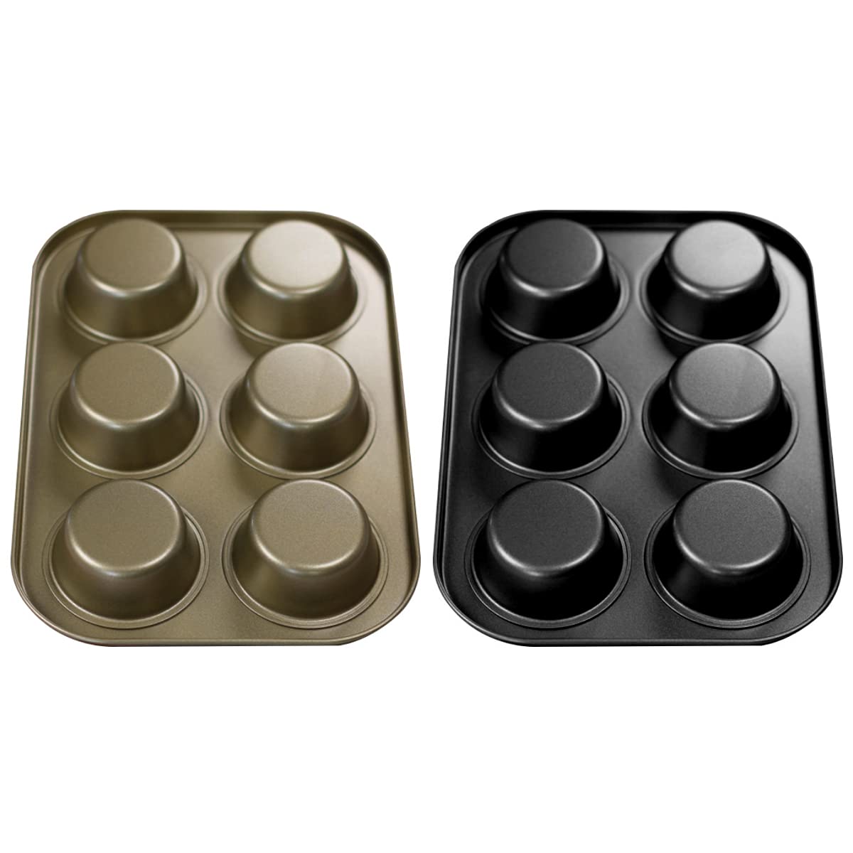 tomedeks-lot-4-mini-moules-muffins-6-cases-or-et-noir image 3