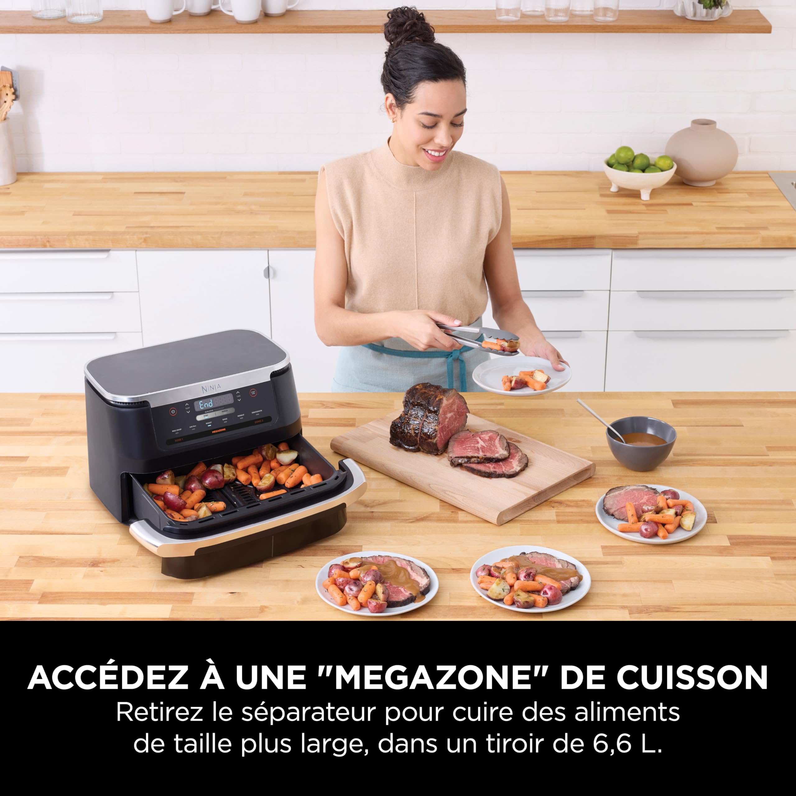 ninja-flexdrawer-friteuse-sans-huile-6-6l-noir-6-en-1 image 3