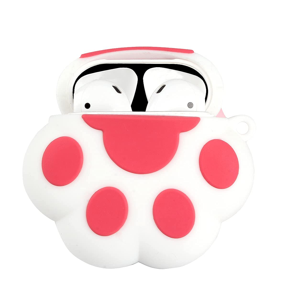 tomedeks-coque-airpods-1-2-silicone-patte-chat-blanche image 3