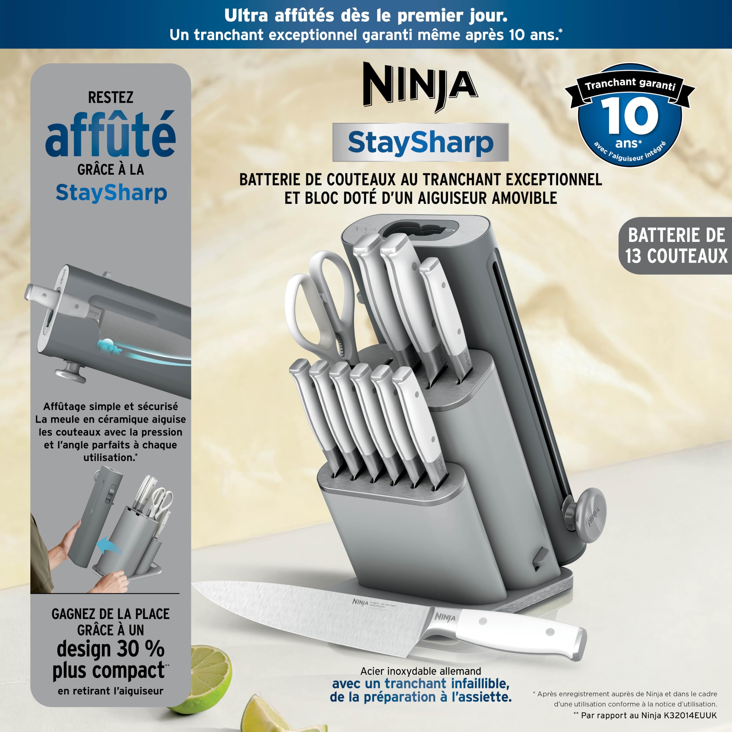 ninja-staysharp-bloc-13-couteaux-blanc-aiguiseur-nk32013euukgy1 image 2