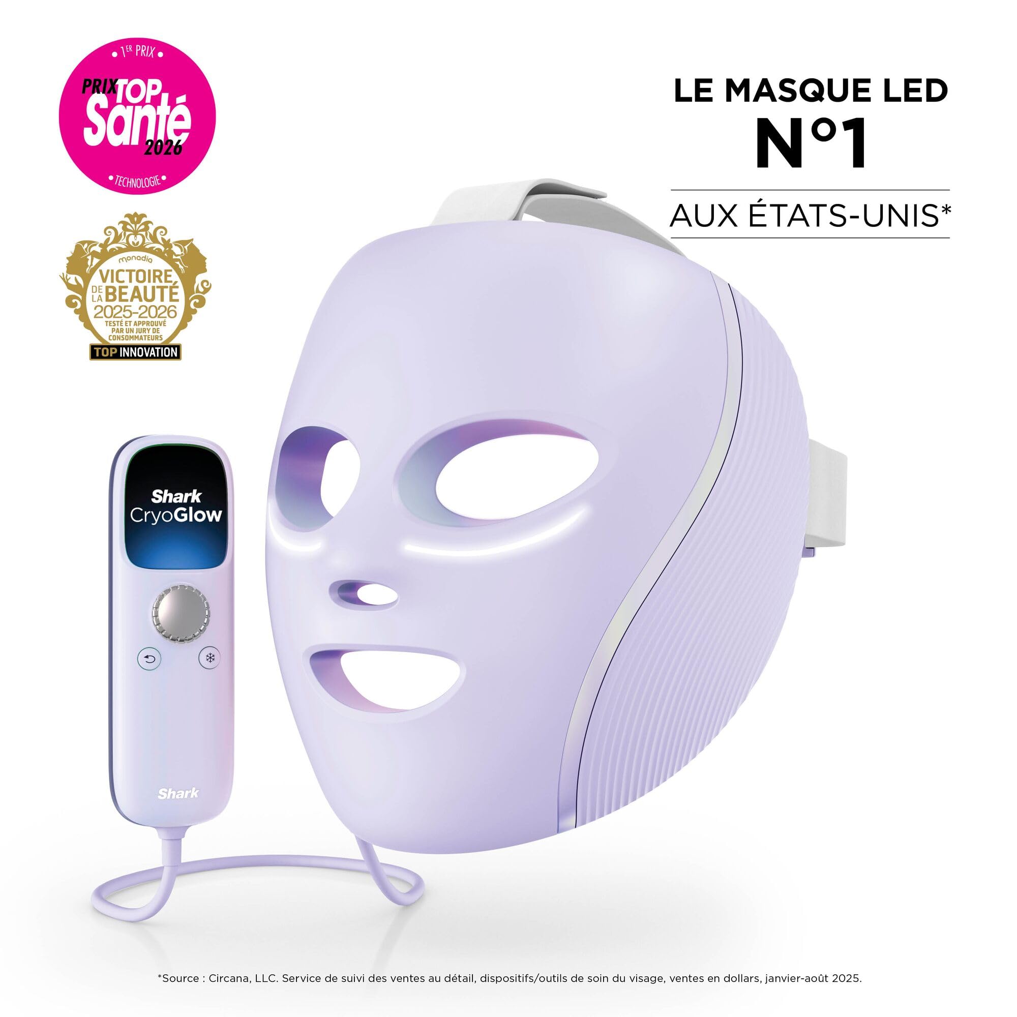 shark-cryoglow-masque-led-visage-lilas-lumi-re-rouge image 2