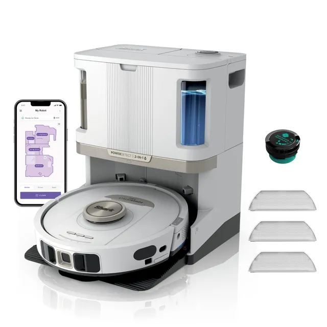 shark-powerdetect-aspirateur-robot-laveur-base-blanc-standard image 1