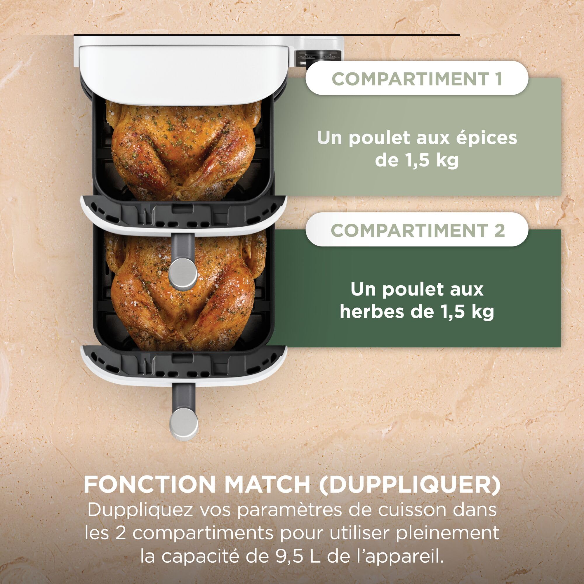 ninja-double-stack-xl-friteuse-sans-huile-9-5l-blanc image 8