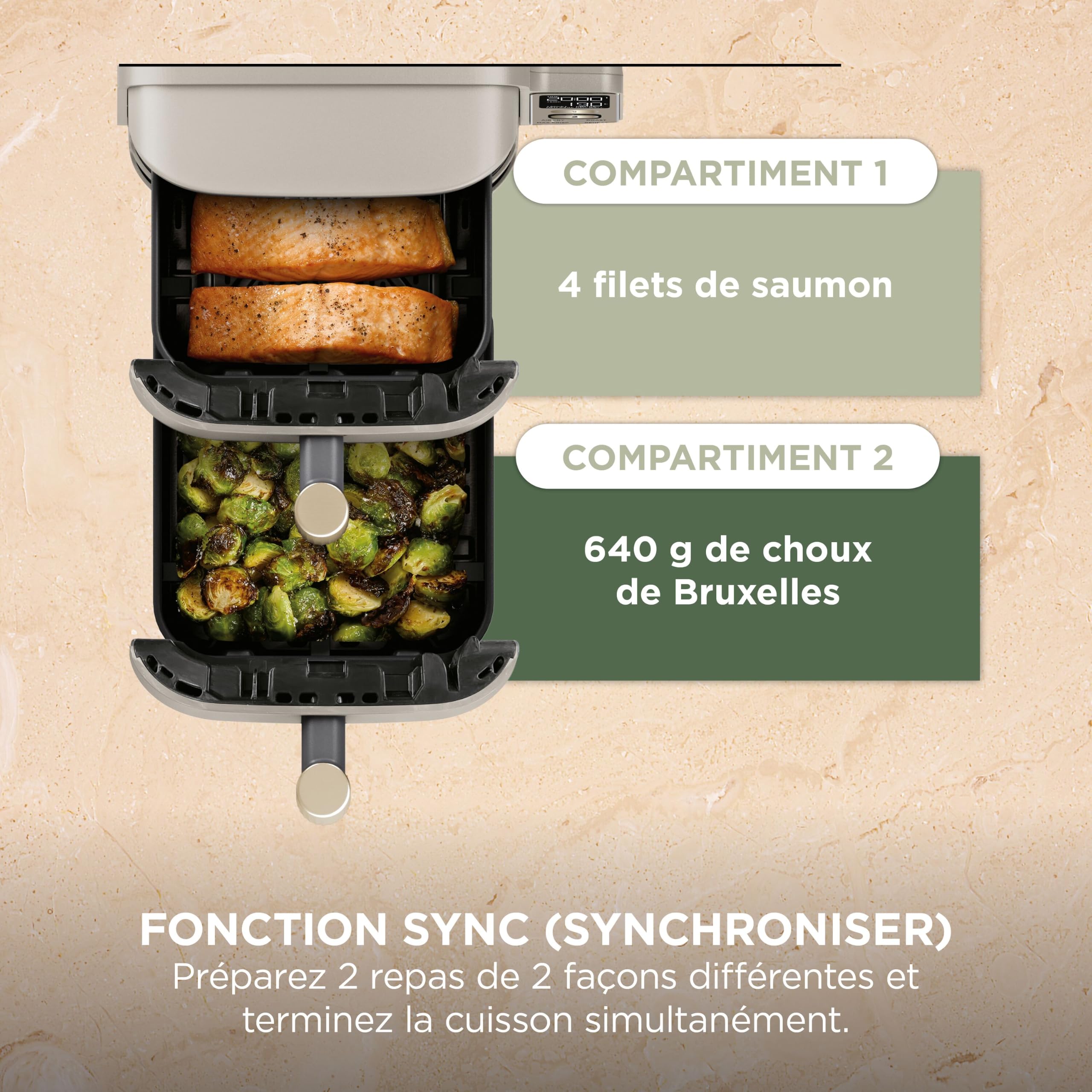 ninja-double-stack-xl-air-fryer-9-5-l-double-tiroir-pierre image 8