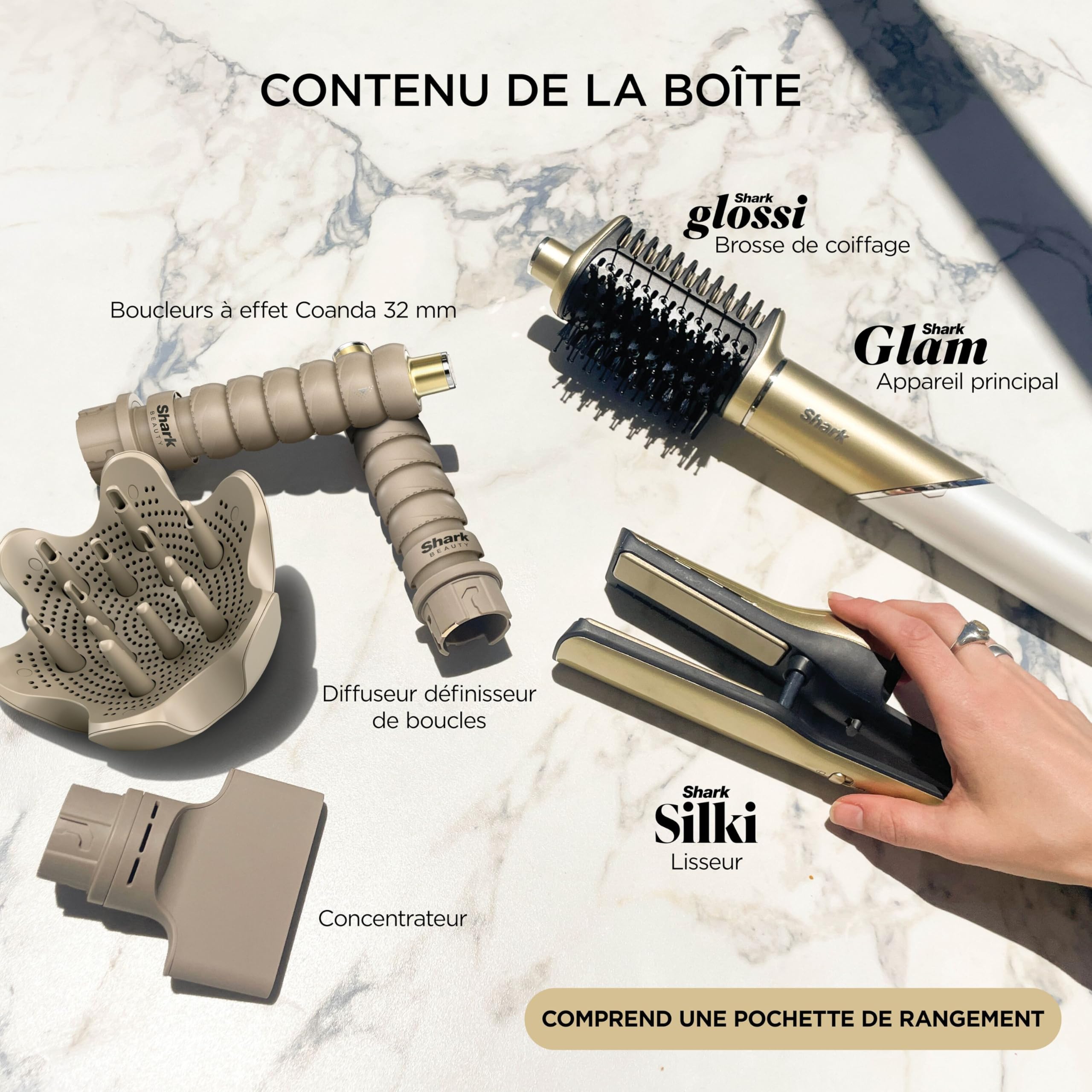 shark-glam-multistyler-s-che-cheveux-lisseur-5-embouts-brillance image 2