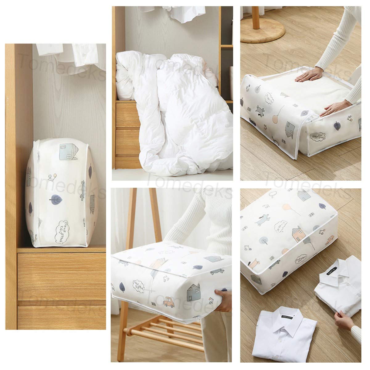 tomedeks-peva-sac-rangement-transparent-whale-lot-3-grande-capacit image 4