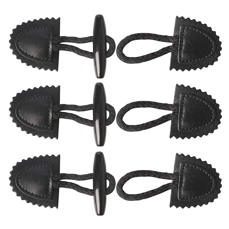 tomedeks-boutons-veste-boutons-coudre-cuir-10-paires-marron image 1