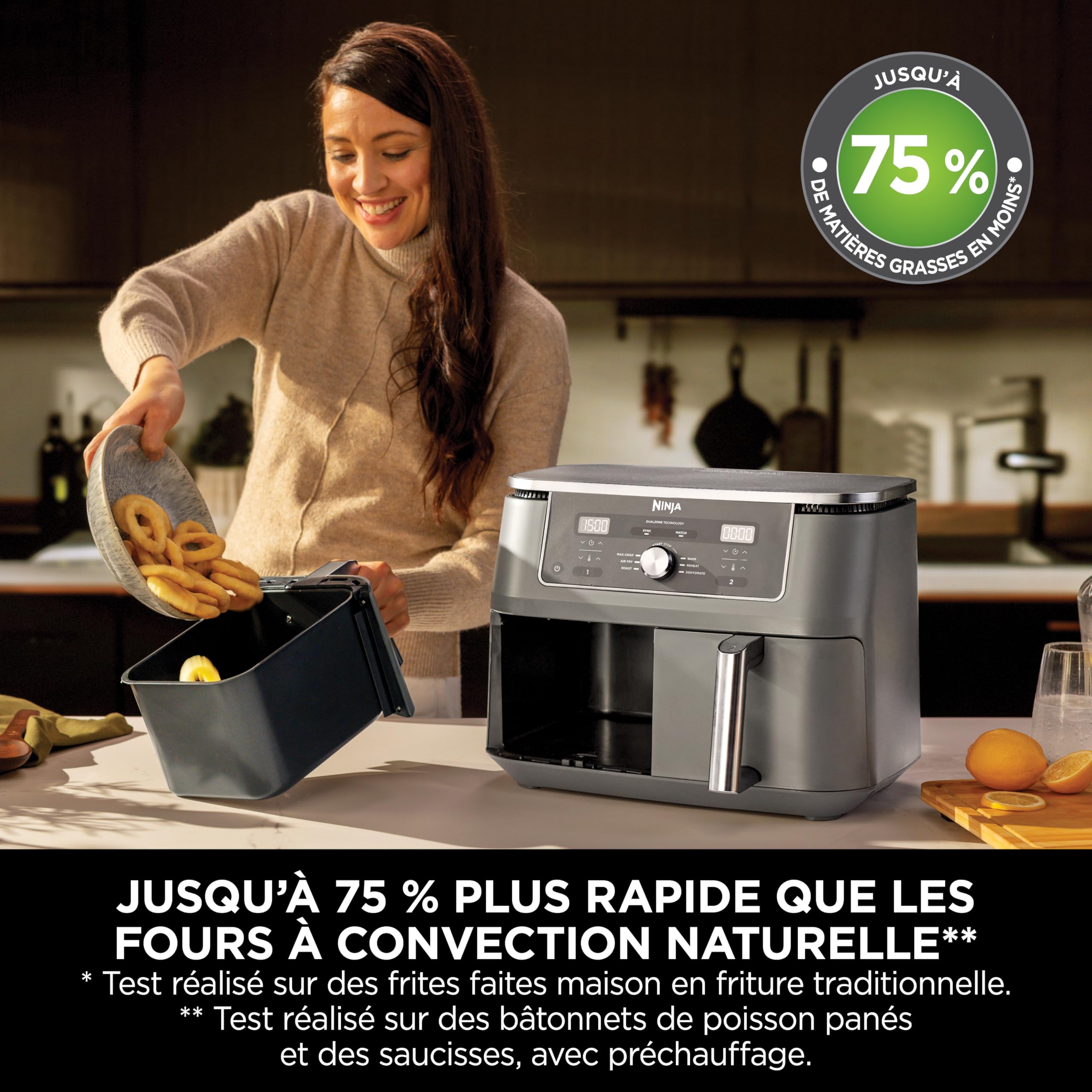 ninja-dual-zone-max-friteuse-sans-huile-gris-m-tal-9-5l image 8
