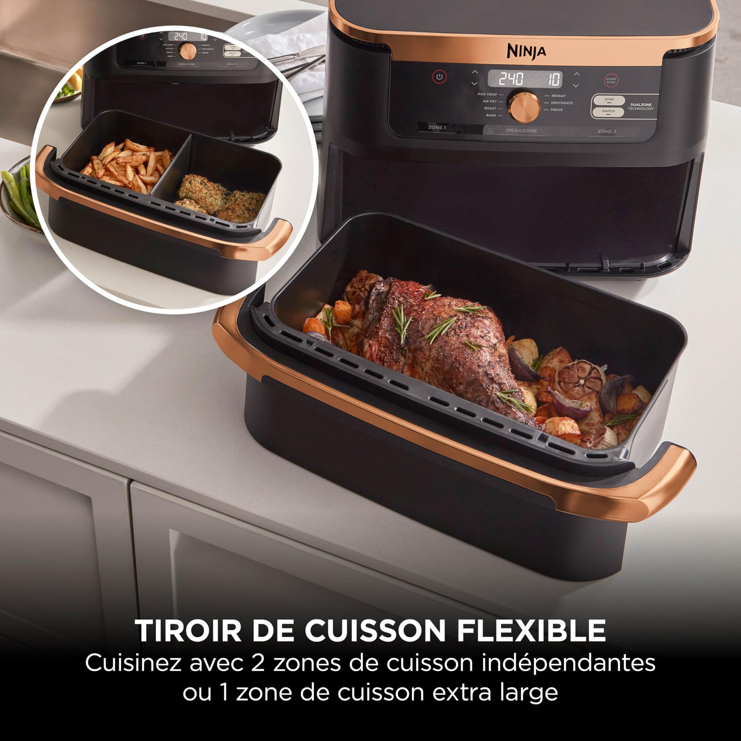 ninja-foodi-flexdrawer-af500eucp-friteuse-10-4-l-noir-cuivre image 3