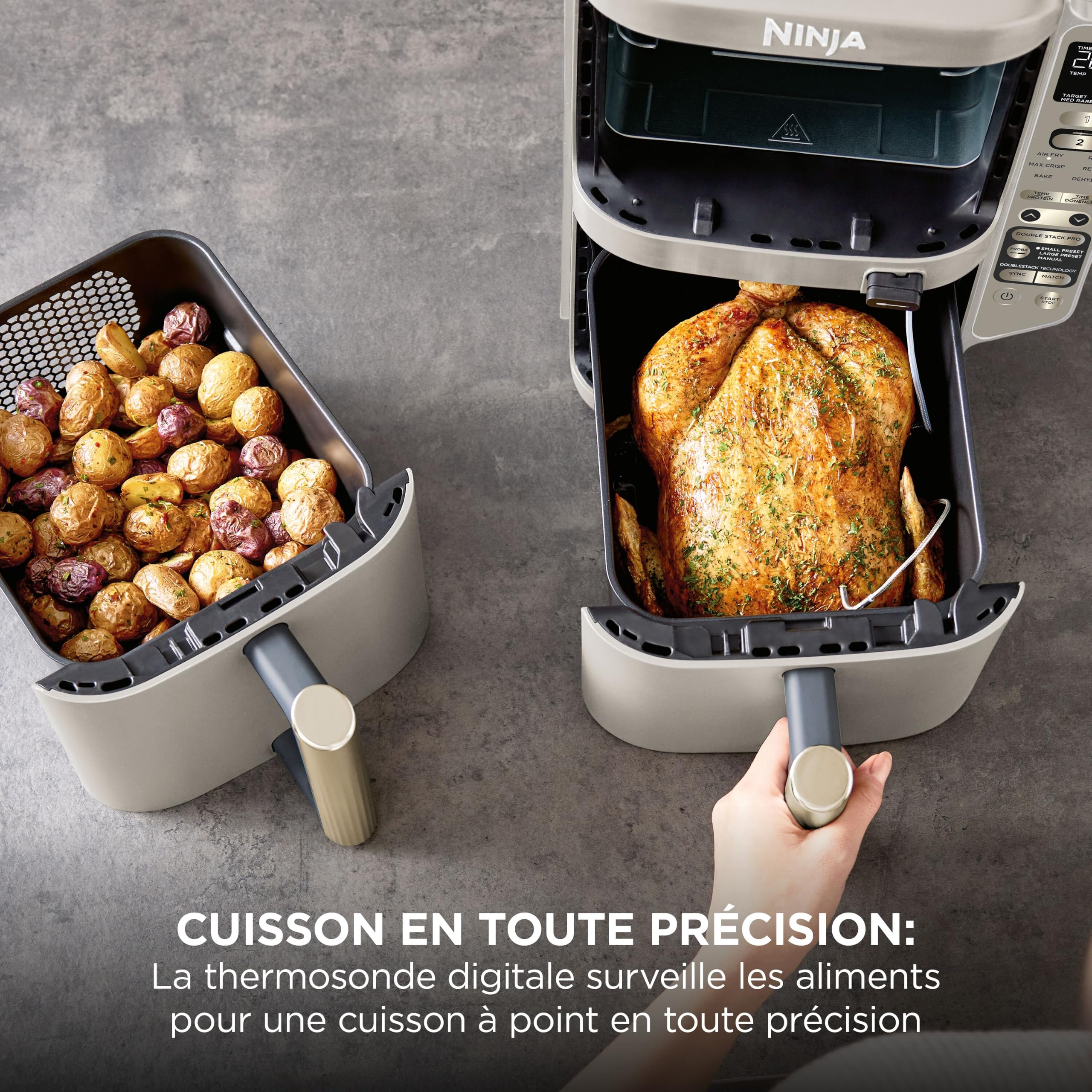 ninja-double-stack-xl-air-fryer-9-5-l-double-tiroir-pierre image 2